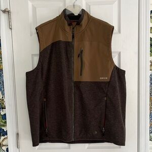 Orvis Men's Dark Brown and Tan Vest